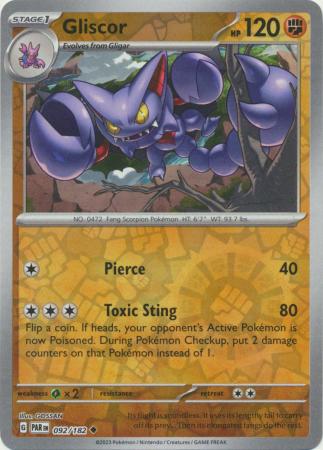 Gliscor 92/182 Reverse Holo | Paradox Rift | Pokemon Card