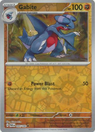 Gabite 95/182 Reverse Holo | Paradox Rift | Pokemon Card