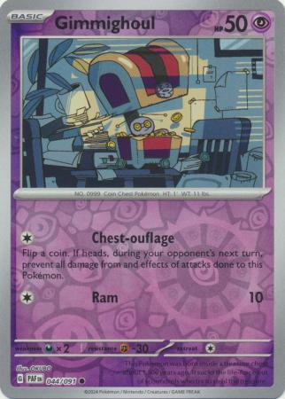 Gimmighoul 44/91 Reverse Holo | Paldean Fates | Pokemon Card