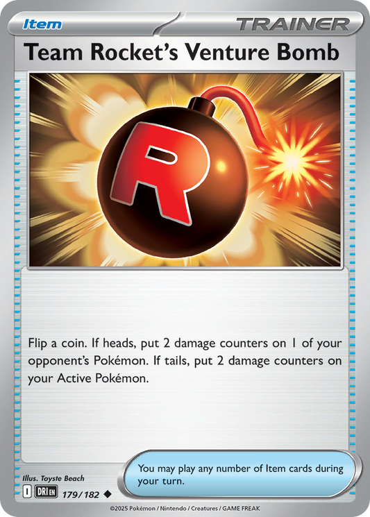 Team Rocket's Venture Bomb 179/182 Uncommon | Destined Rivals | Pokemon Card