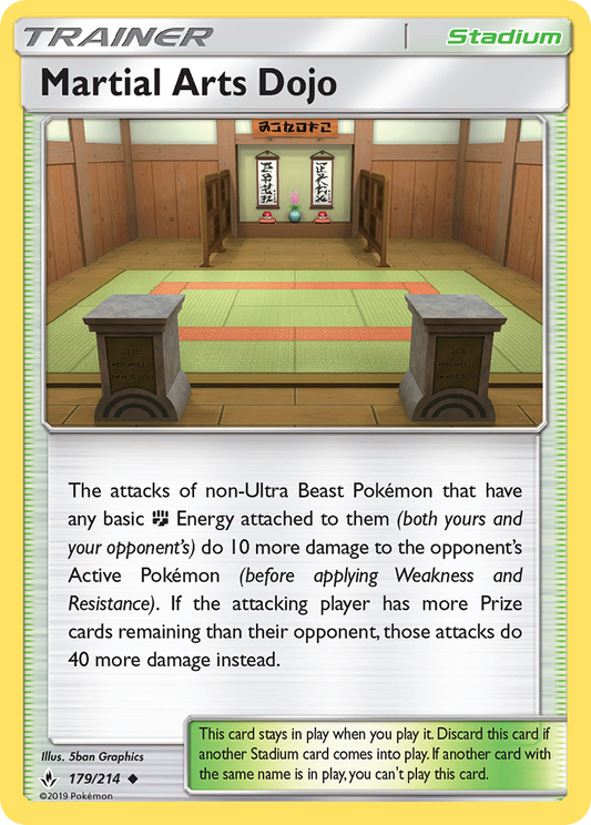 Martial Arts Dojo 179/214 Uncommon | Unbroken Bonds | Pokemon Card