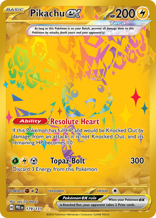 Pikachu ex 179/131 Hyper Rare | Prismatic Evolutions | Pokemon Card