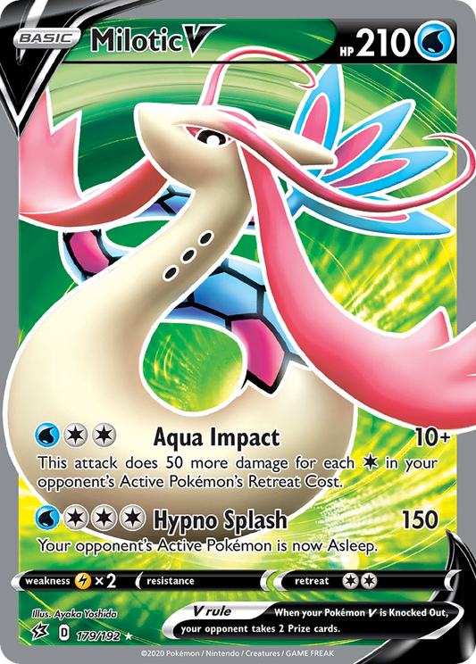 Milotic V 179/192 Rare Ultra | Rebel Clash | Pokemon Card