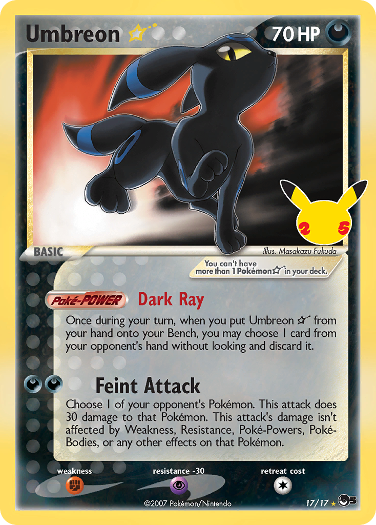 Umbreon ★ 17/25 Classic Collection | Celebrations: Classic Collection | Pokemon Card