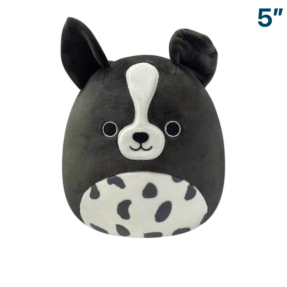 Monty the Black and White Dog ~ 5" Squishmallow Plush ~ In Stock!