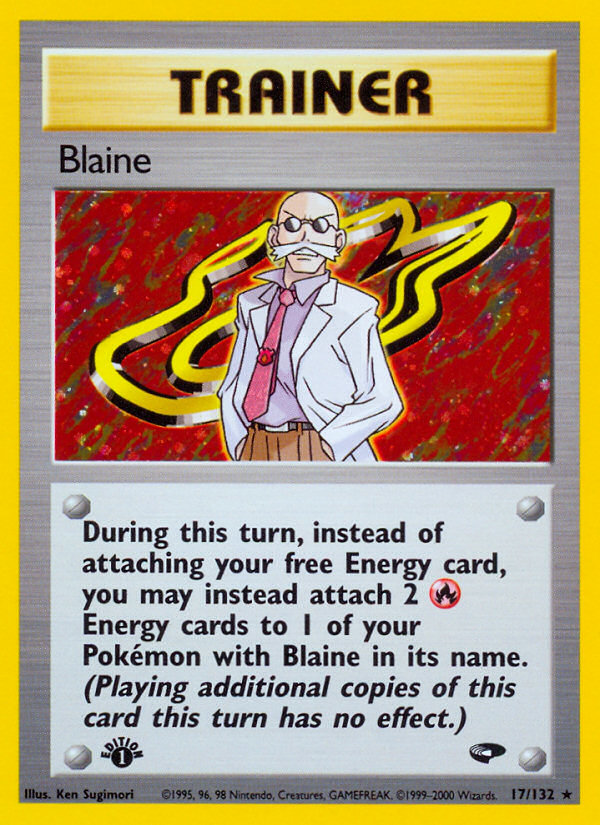 Blaine 17/132 Rare Holo | Gym Challenge | Pokemon Card