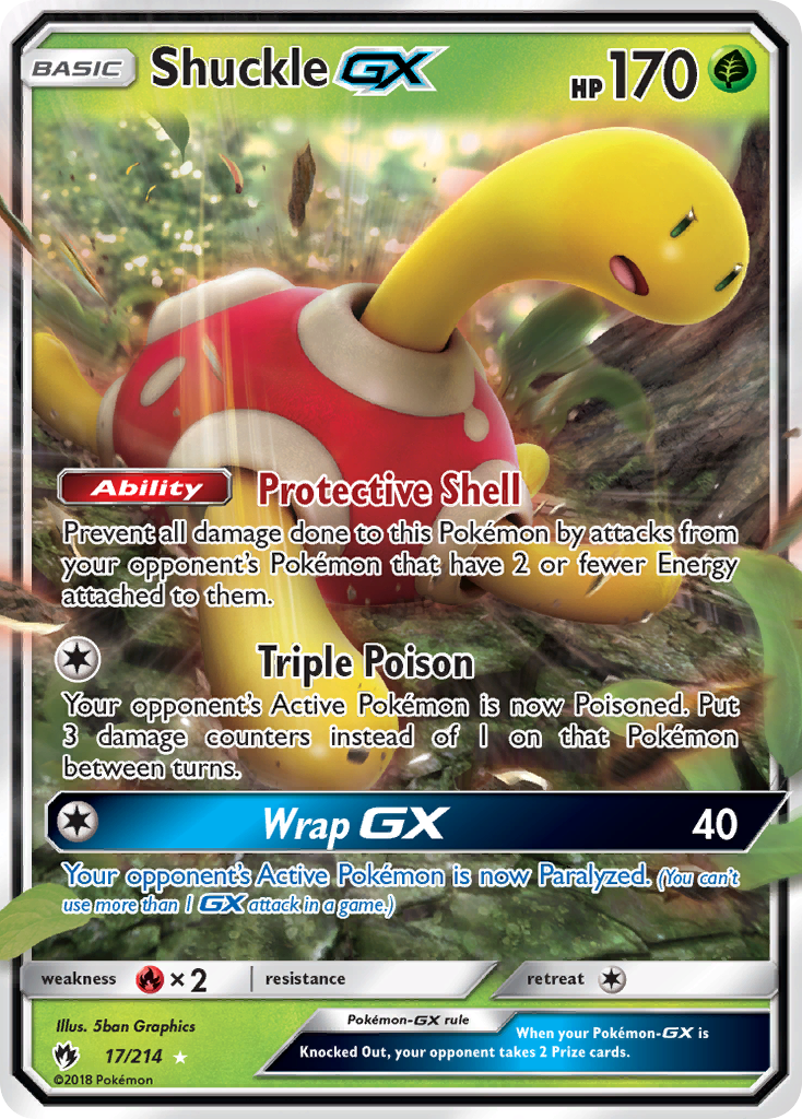 Shuckle-GX 17/214 Rare Holo GX | Lost Thunder | Pokemon Card