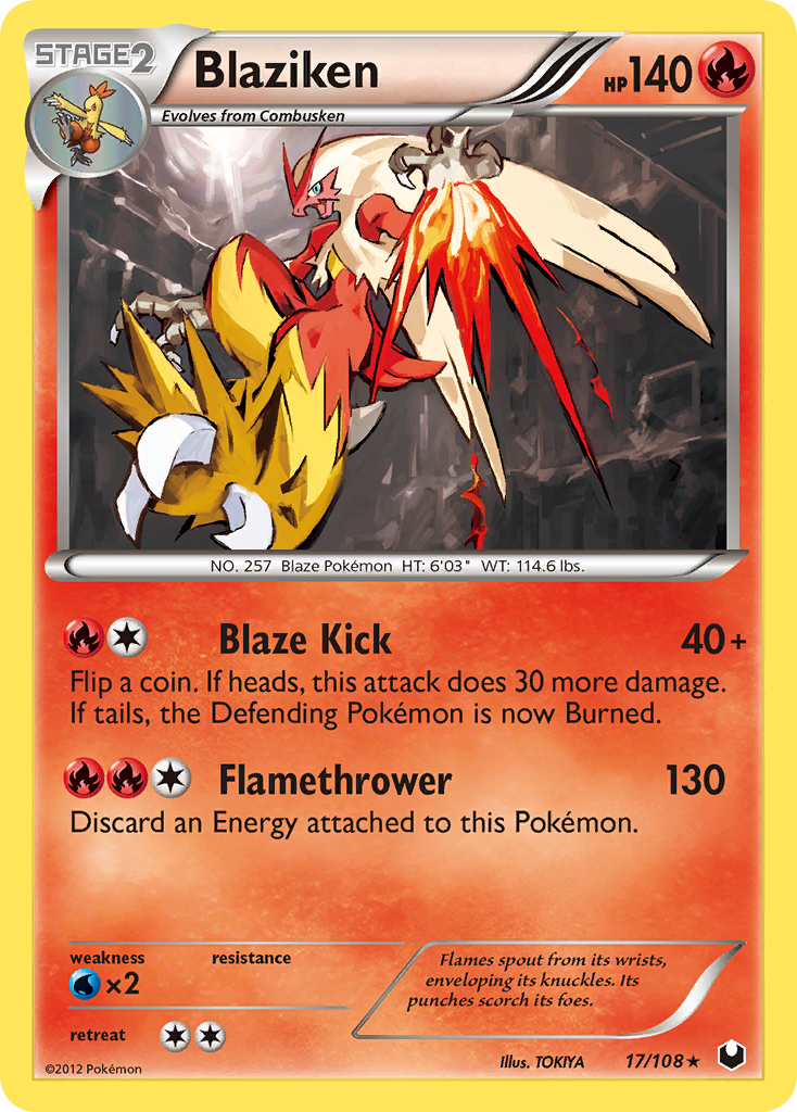 Blaziken 17/108 Rare Holo | Dark Explorers | Pokemon Card
