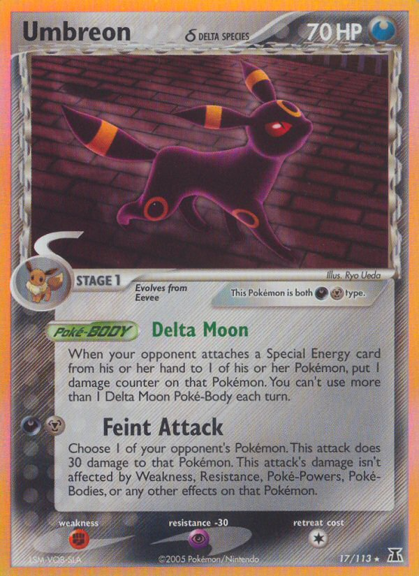 Umbreon δ 17/113 Rare Holo | Delta Species | Pokemon Card