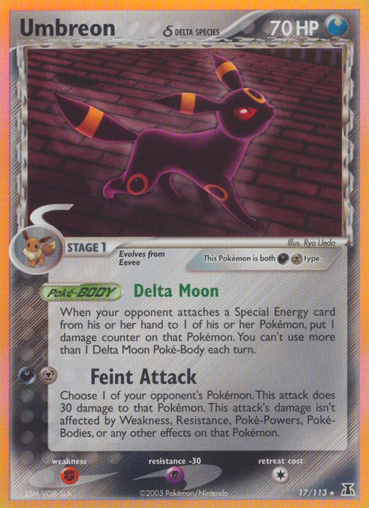Umbreon δ 17/113 Rare Holo | Delta Species | Pokemon Card