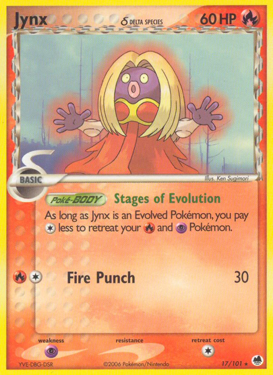 Jynx δ 17/101 Rare | Dragon Frontiers | Pokemon Card