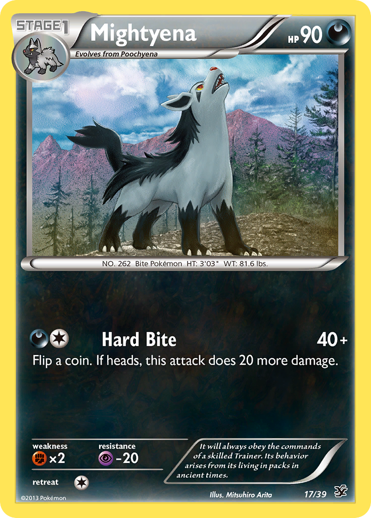 Mightyena 17/39  | Kalos Starter Set | Pokemon Card