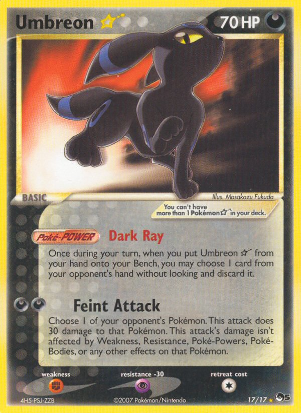 Umbreon ★ 17/17 Rare | POP Series 5 | Pokemon Card