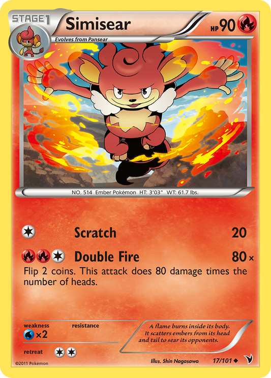 Simisear 17/101 Uncommon | Noble Victories | Pokemon Card