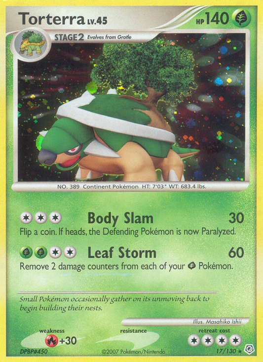 Torterra 17/130 Rare Holo | Diamond & Pearl | Pokemon Card