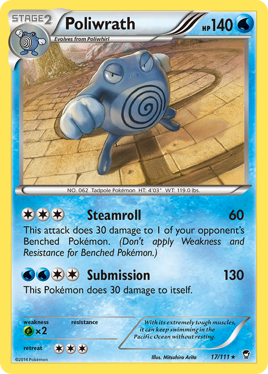 Poliwrath 17/111 Rare Holo | Furious Fists | Pokemon Card