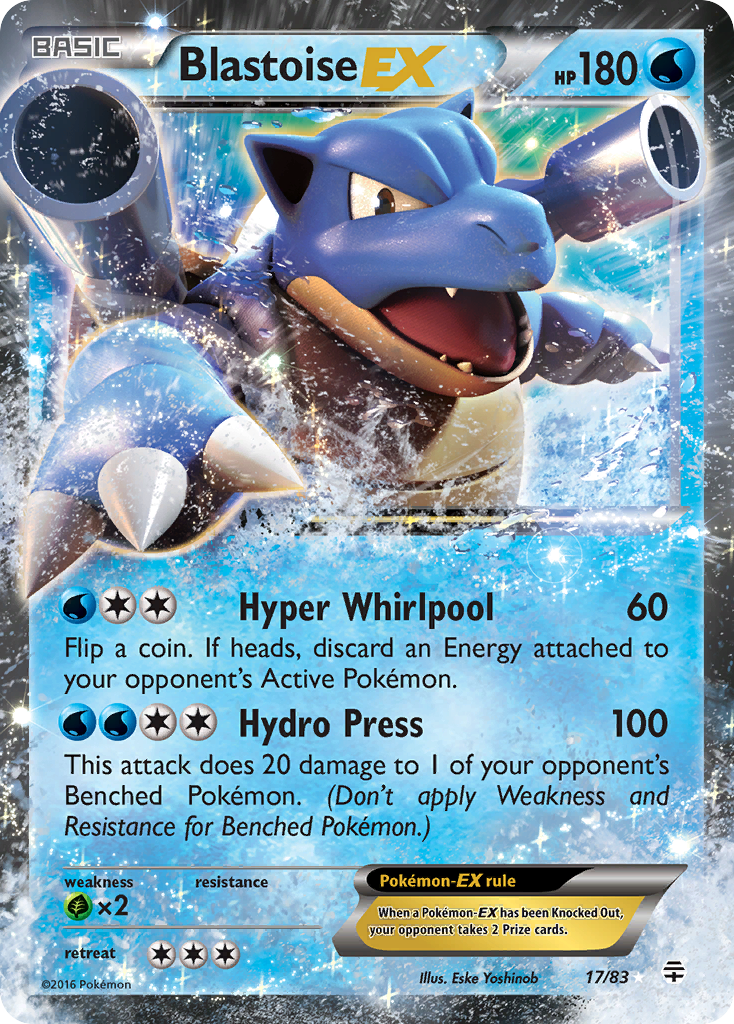 Blastoise-EX 17/83 Rare Holo EX | Generations | Pokemon Card