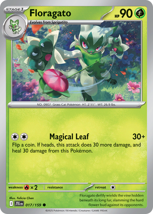 Floragato 17/159 Common | Journey Together | Pokemon Card