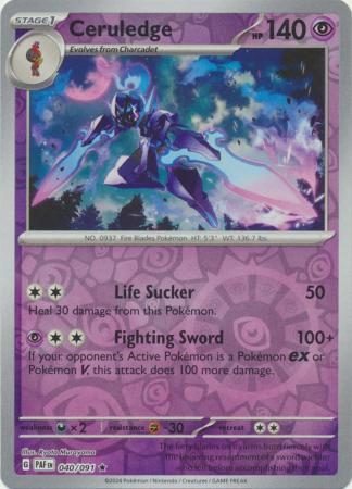 Ceruledge 40/91 Reverse Holo | Paldean Fates | Pokemon Card