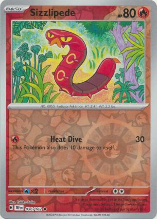 Sizzlipede 36/162 Reverse Holo | Temporal Forces | Pokemon Card