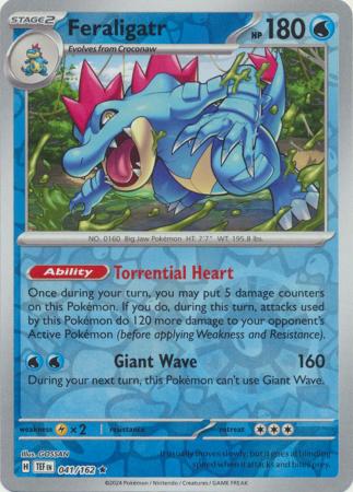 Feraligatr 41/162 Reverse Holo | Temporal Forces | Pokemon Card