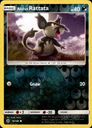Alolan Rattata 76/149 Reverse Holo | Sun & Moon | Pokemon Card