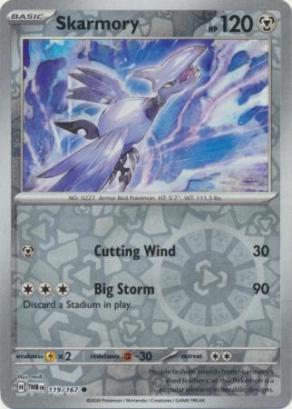Skarmory 119/167 Reverse Holo | Twilight Masquerade | Pokemon Card