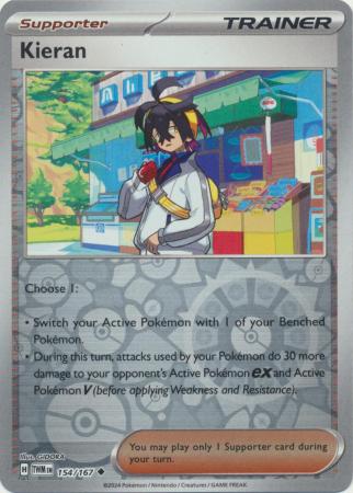 Kieran 154/167 Reverse Holo | Twilight Masquerade | Pokemon Card