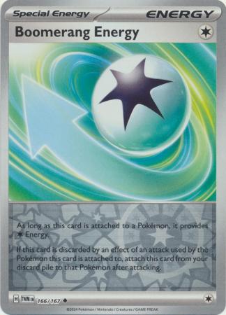 Boomerang Energy 166/167 Reverse Holo | Twilight Masquerade | Pokemon Card