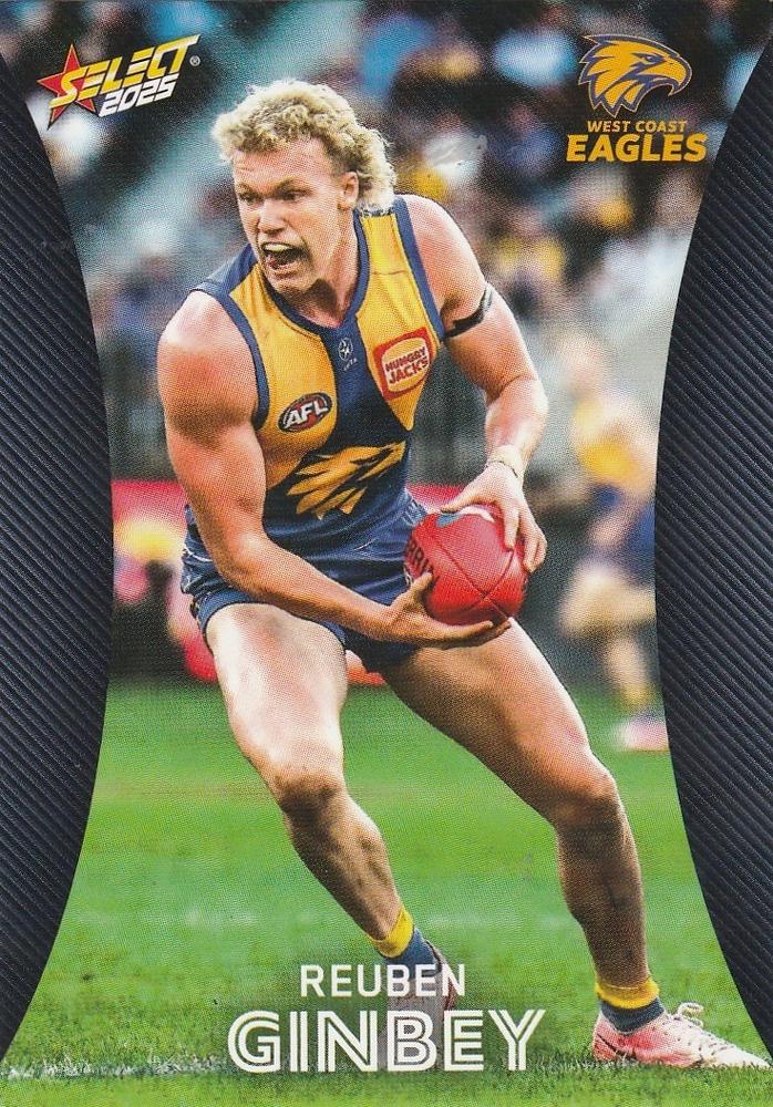 Reuben Ginbey #180 West Coast Eagles | 2025 Select AFL Footy Stars | Trading Card