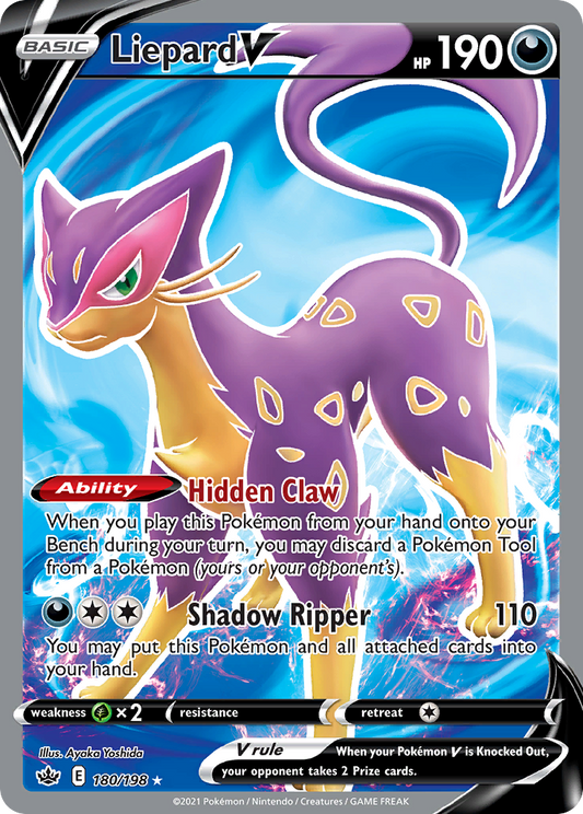 Liepard V 180/198 Rare Ultra | Chilling Reign | Pokemon Card