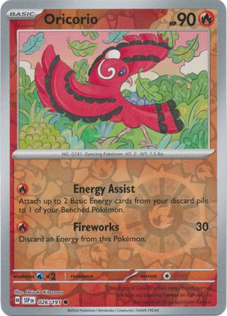 Oricorio 26/191 Reverse Holo | Surging Sparks | Pokemon Card