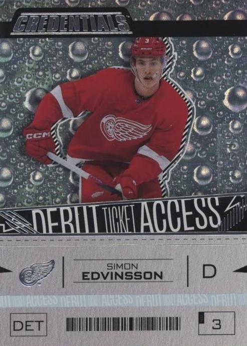Simon Edvinsson #181 Detroit Red Wings | 2023-24 Upper Deck Credentials | NHL Trading Card