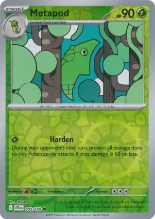 Metapod 2/159 Reverse Holo | Journey Together | Pokemon Card