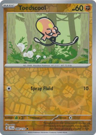 Toedscool 88/159 Reverse Holo | Journey Together | Pokemon Card