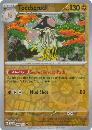Toedscruel 89/159 Reverse Holo | Journey Together | Pokemon Card