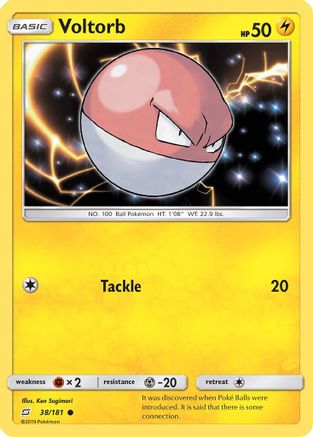 Voltorb 38/181 Reverse Holo | Team Up | Pokemon Card