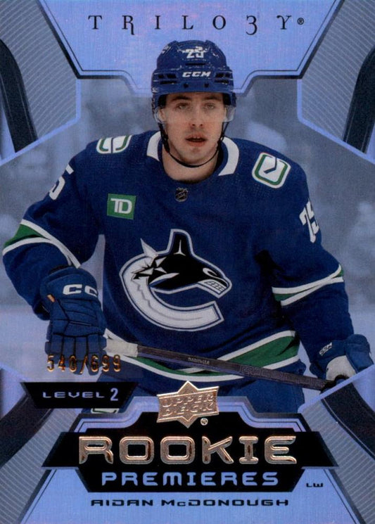 Aidan McDonough #183 Vancouver Canucks | 2023-24 Upper Deck Trilogy | NHL Trading Card