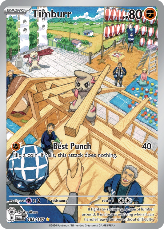 Timburr 183/167 Illustration Rare | Twilight Masquerade | Pokemon Card