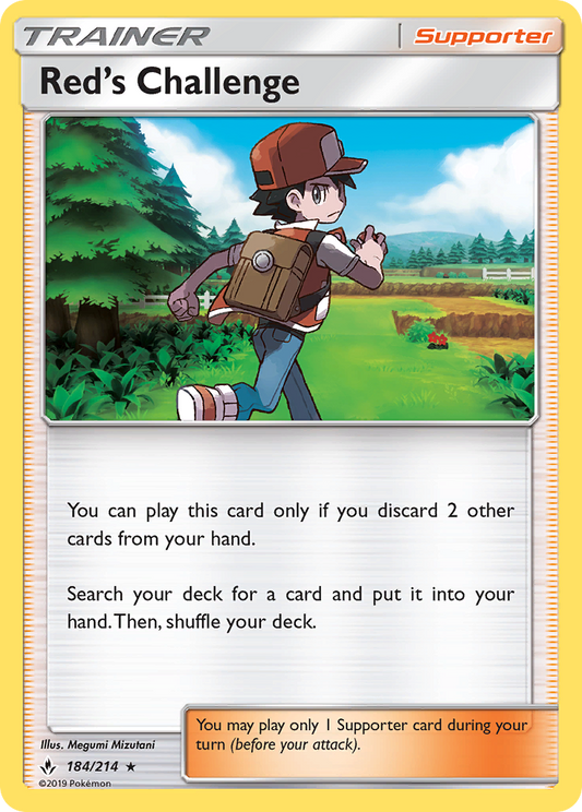 Red's Challenge 184/214 Rare Holo | Unbroken Bonds | Pokemon Card