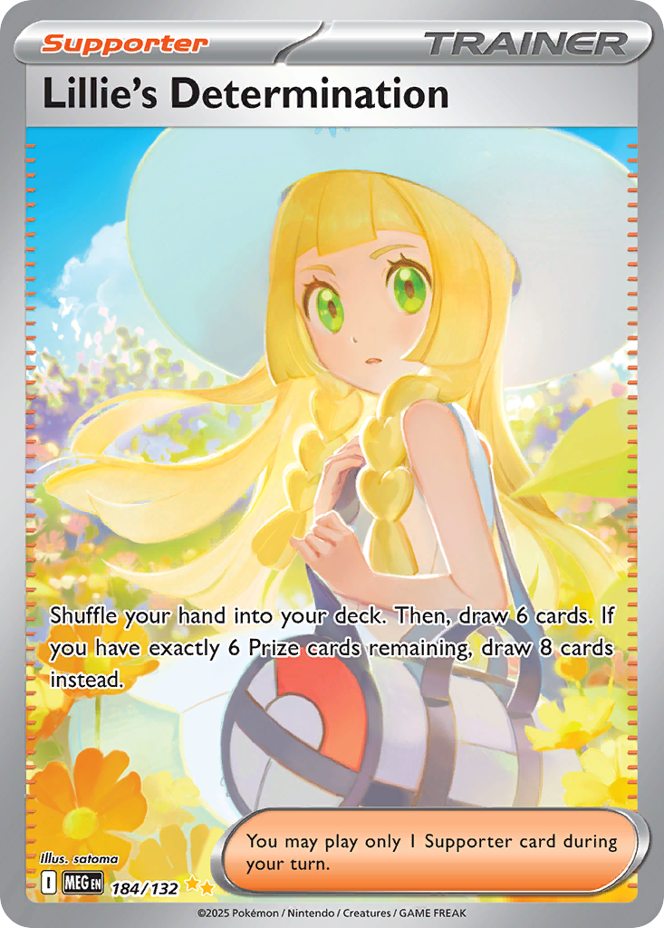 Lillie's Determination 184/132 Special Illustration Rare | Mega Evolution | Pokemon Card