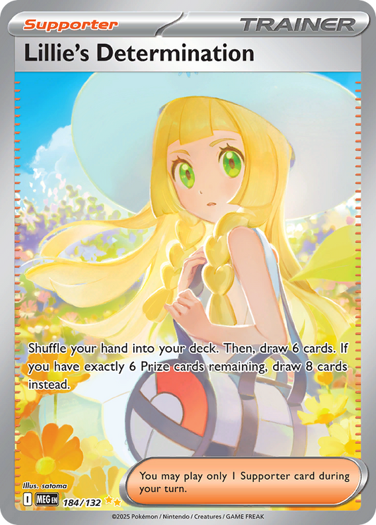 Lillie's Determination 184/132 Special Illustration Rare | Mega Evolution | Pokemon Card