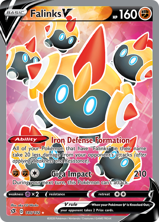 Falinks V 185/192 Rare Ultra | Rebel Clash | Pokemon Card