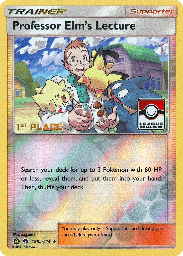 Professor Elm's Lecture 188a/214 Uncommon | Lost Thunder | Pokemon Card
