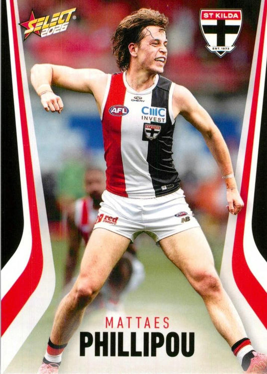 Mattaes Phillipou #189 St. Kilda Saints | 2026 Select AFL Footy Stars | Trading Card