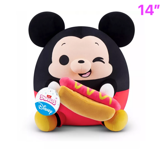 Mickey Mouse with Hotdog ~ Zuru Snackles Plush Mini Plush 14"