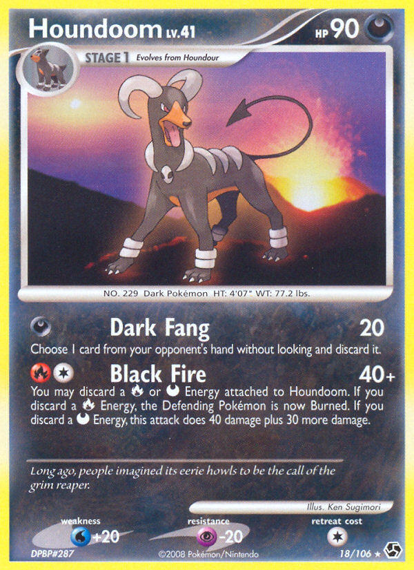 Houndoom 18/106 Rare | Great Encounters | Pokemon Card