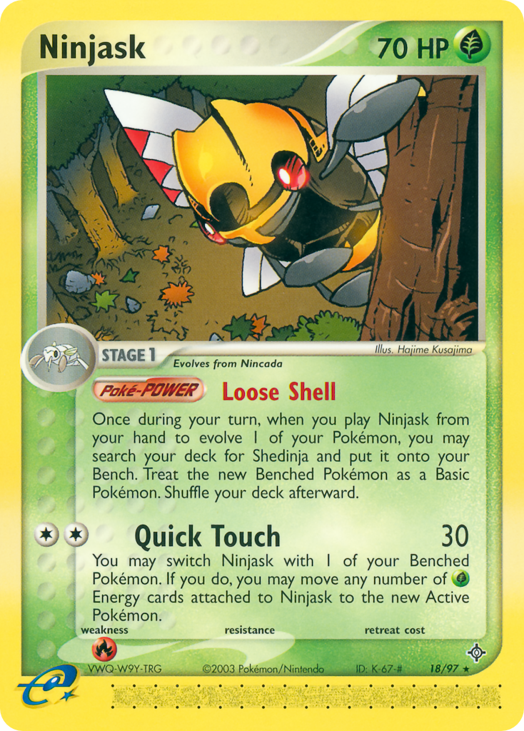 Ninjask 18/97 Rare | Dragon | Pokemon Card