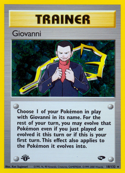 Giovanni 18/132 Rare Holo | Gym Challenge | Pokemon Card