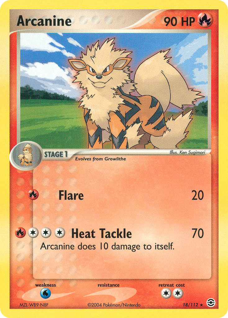 Arcanine 18/112 Rare | FireRed & LeafGreen | Pokemon Card